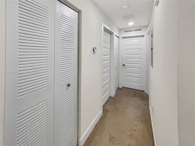 4745 NW 84th Ct Unit 15, Doral, FL 33166 - hall with visible vents, baseboards, and concrete floors