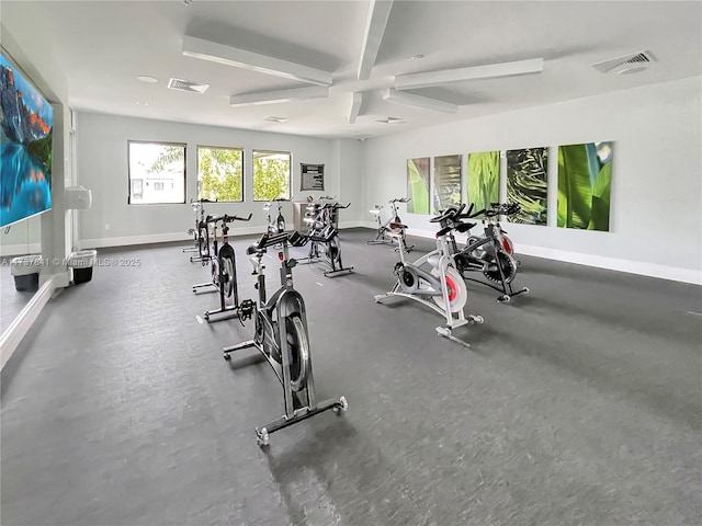 4745 NW 84th Ct Unit 15, Doral, FL 33166 - gym with visible vents and baseboards