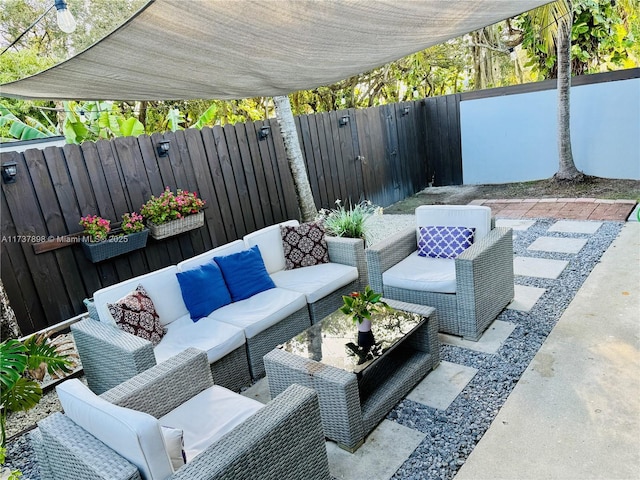 view of patio / terrace featuring outdoor lounge area