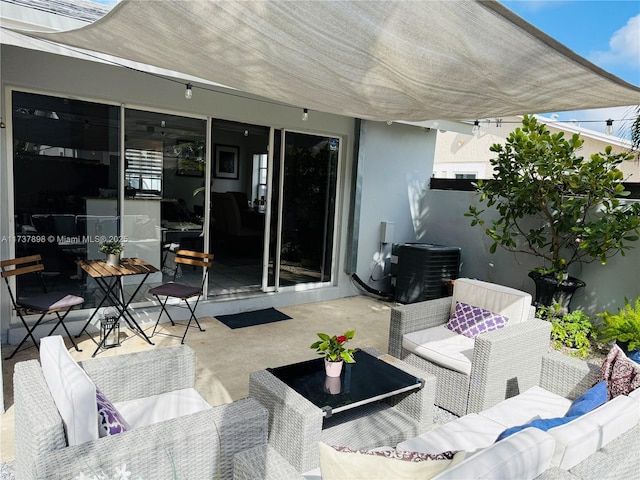 view of patio / terrace with an outdoor living space