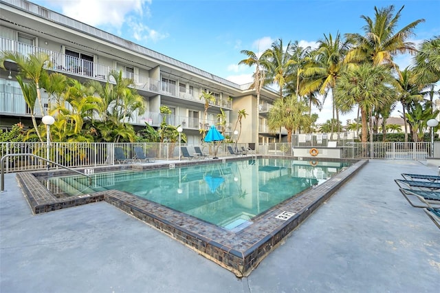 view of pool with a patio