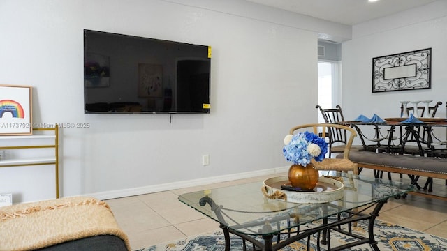 dining room featuring tile patterned flooring