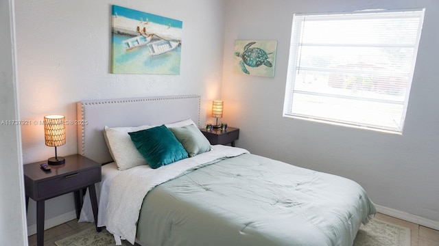 view of tiled bedroom