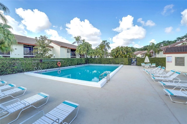 view of pool with a patio