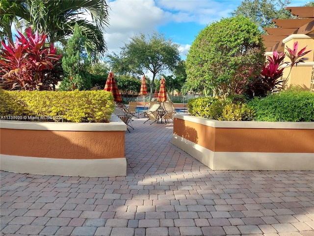 view of home's community with a patio