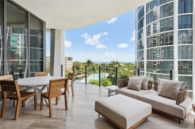 balcony with outdoor lounge area