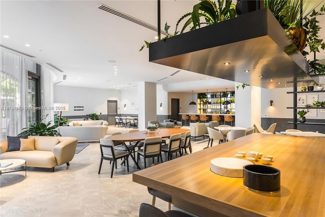 dining area with a wealth of natural light