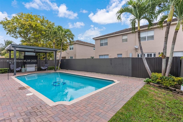 view of pool featuring a patio area