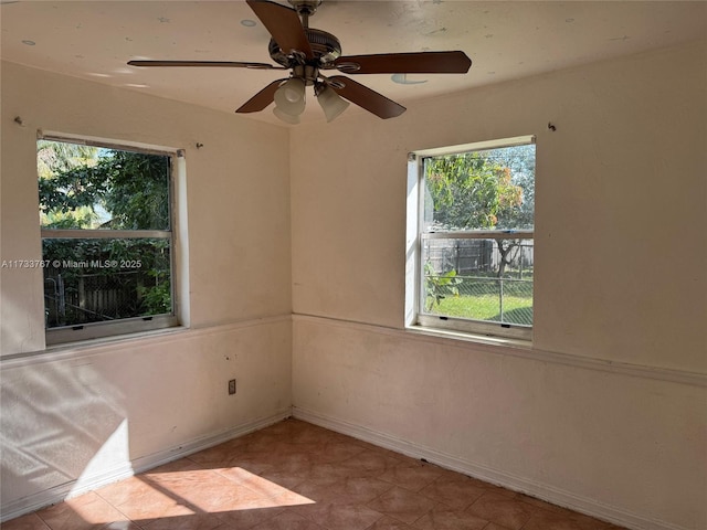 view of spare room