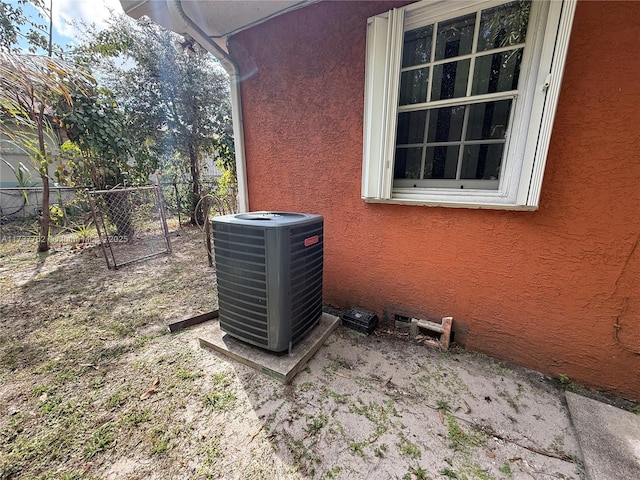 exterior details with central AC unit