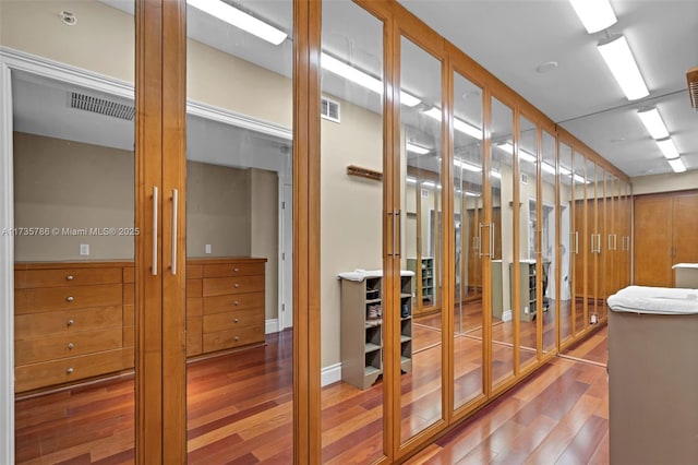 interior space featuring wood-type flooring