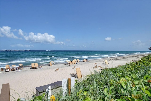 water view featuring a view of the beach