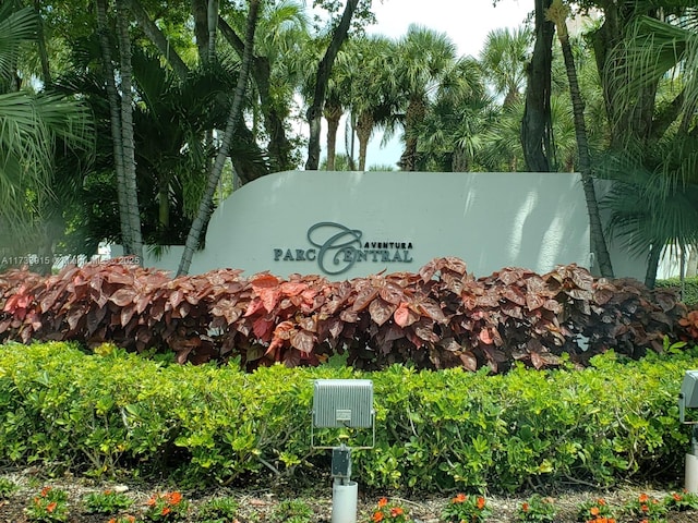 view of community sign