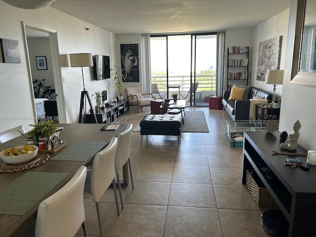 interior space featuring floor to ceiling windows