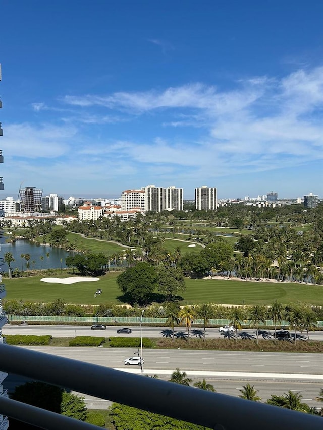 view of home's community with a water view