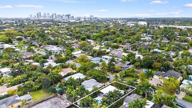 1528 NE 17th Ter, Fort Lauderdale, FL 33304 - birds eye view of property with a view of city