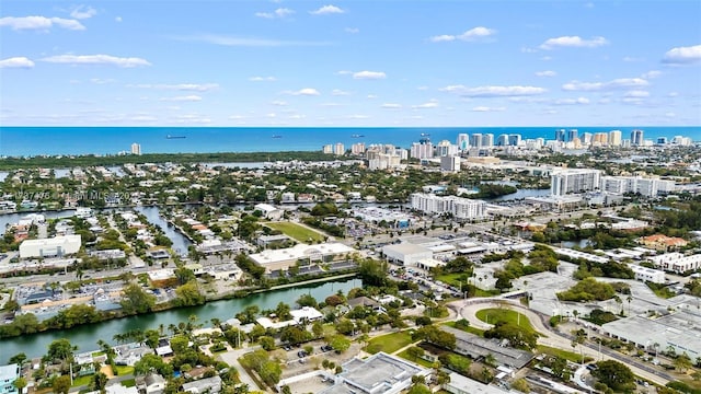 1528 NE 17th Ter, Fort Lauderdale, FL 33304 - drone / aerial view featuring a water view and a city view
