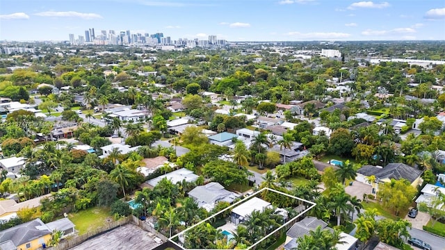 aerial view with a view of city