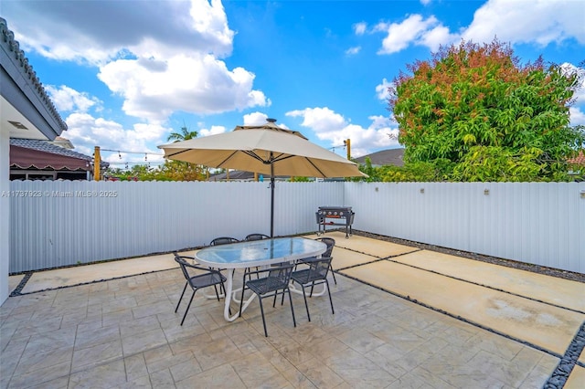 view of patio / terrace with area for grilling