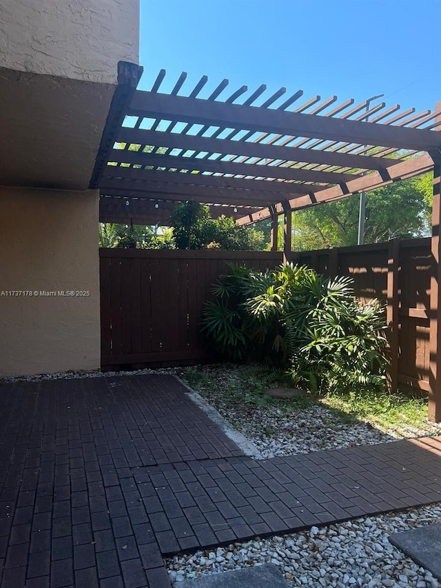 view of patio / terrace with a pergola