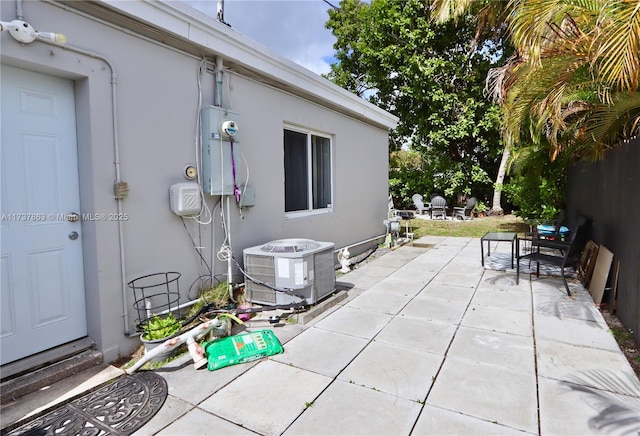 view of patio with cooling unit