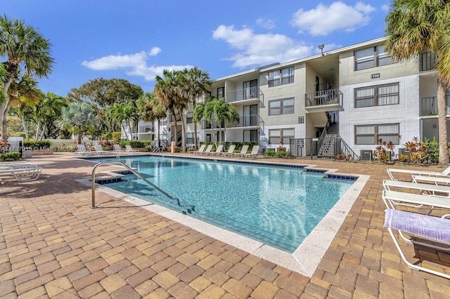 view of pool with a patio area