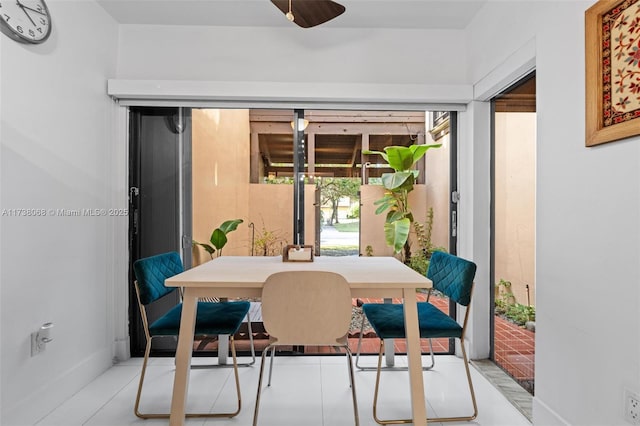 view of dining area