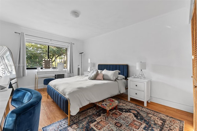 bedroom featuring light hardwood / wood-style flooring