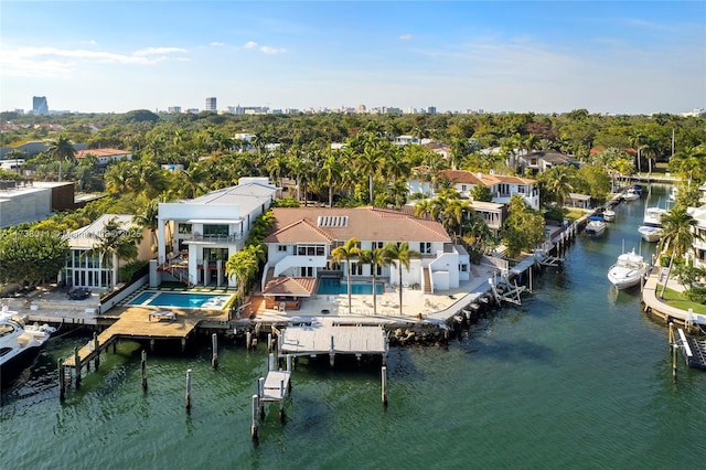 1740 S Bayshore Ln, Miami, FL 33133 - bird's eye view featuring a water view