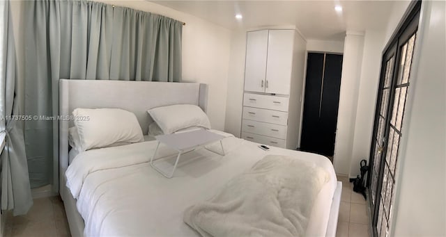 15310 Jackson Dr, Homestead, FL 33033 - bedroom with light tile patterned flooring, a closet, and recessed lighting