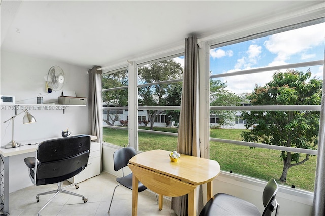 sunroom / solarium with plenty of natural light