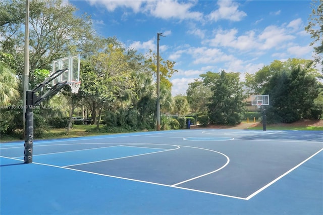 view of basketball court