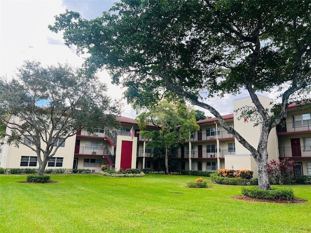 view of community with a lawn