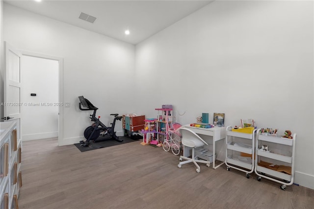 interior space featuring light wood-type flooring