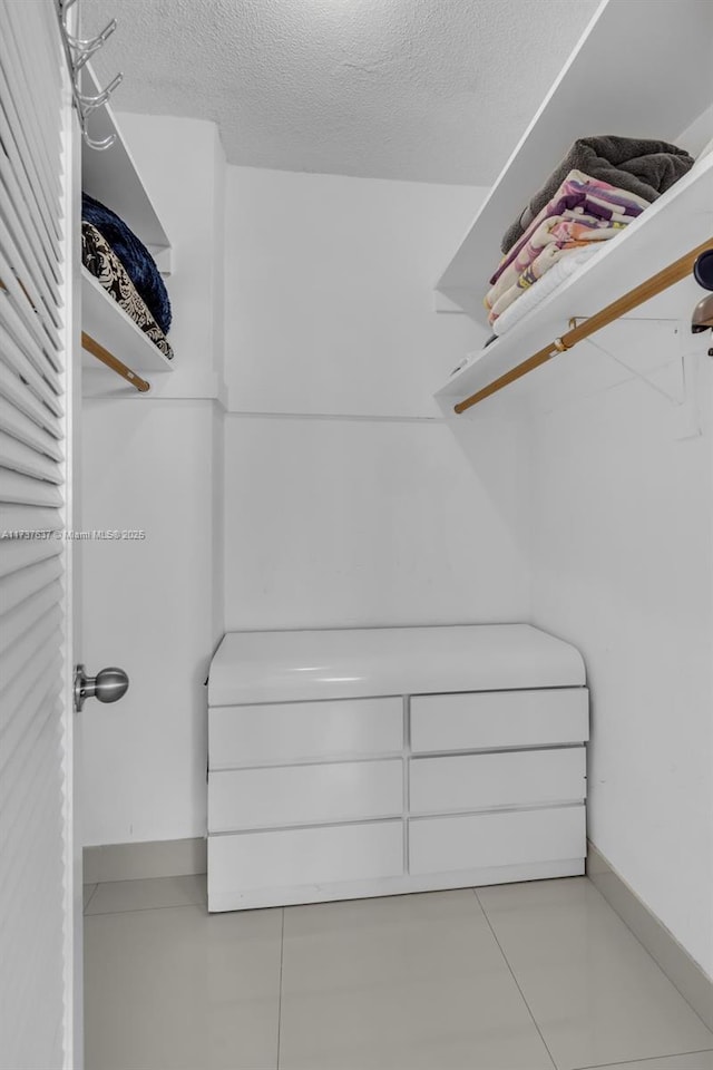view of walk in closet