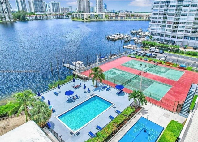 2750 NE 183rd St Unit 1401, Aventura, FL 33160 - aerial view featuring a water view