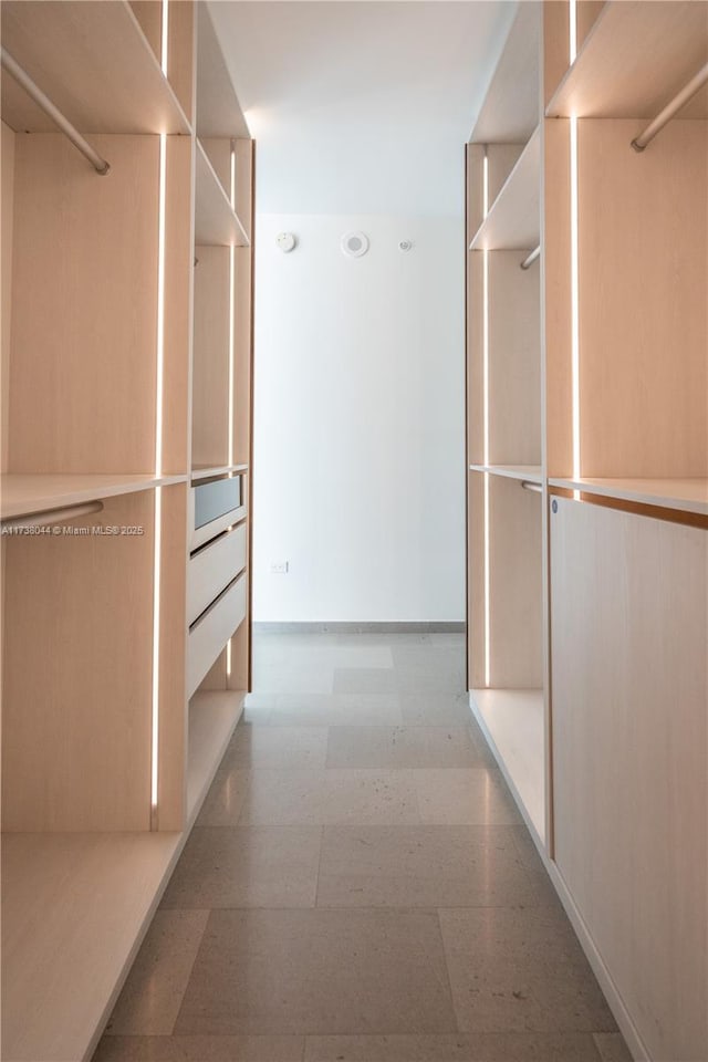 view of walk in closet