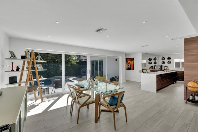 view of dining room