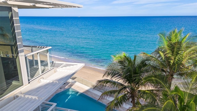 water view with a beach view