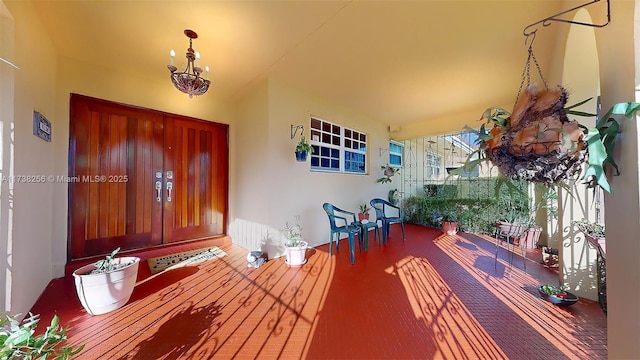 exterior space with covered porch