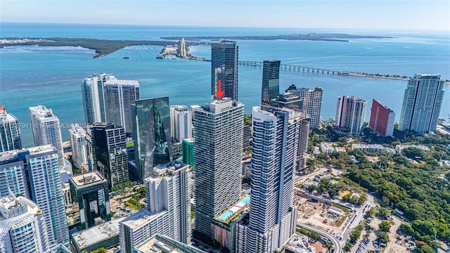 city view with a water view