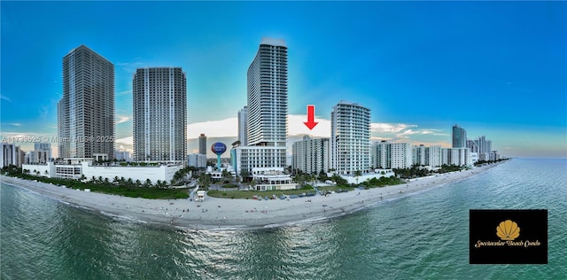 city view with a view of the beach and a water view