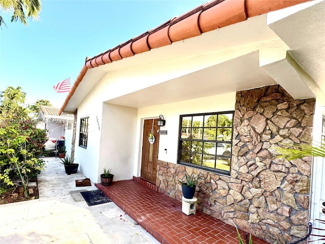 view of doorway to property