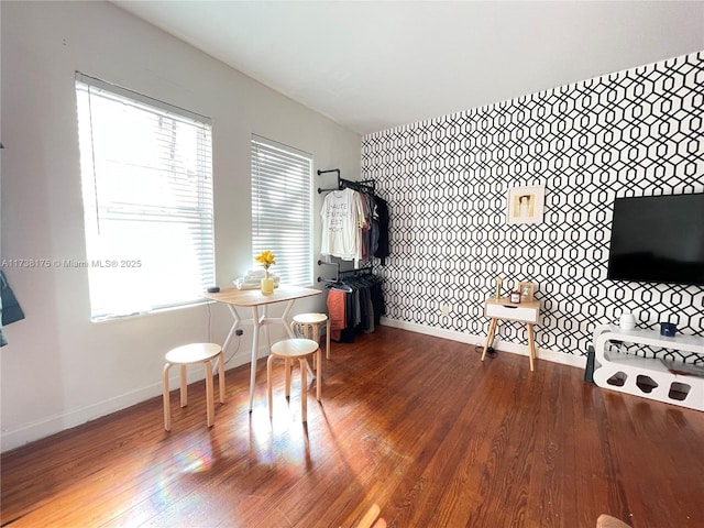 misc room featuring hardwood / wood-style flooring