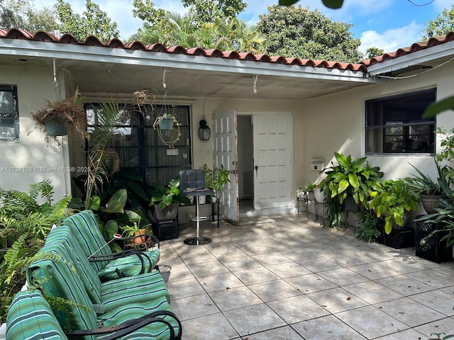 view of patio featuring a deck