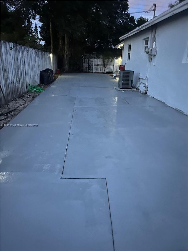 view of patio with central AC unit