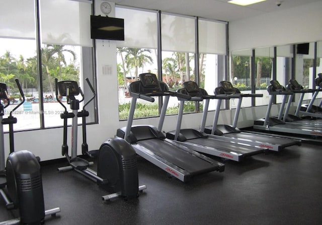 view of workout area