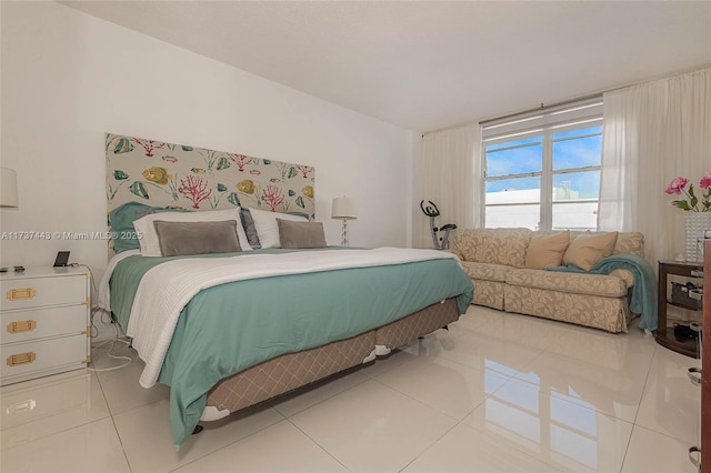 view of tiled bedroom