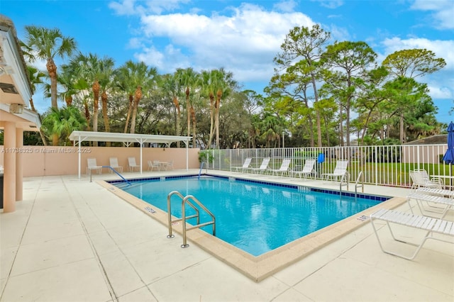 view of pool with a patio