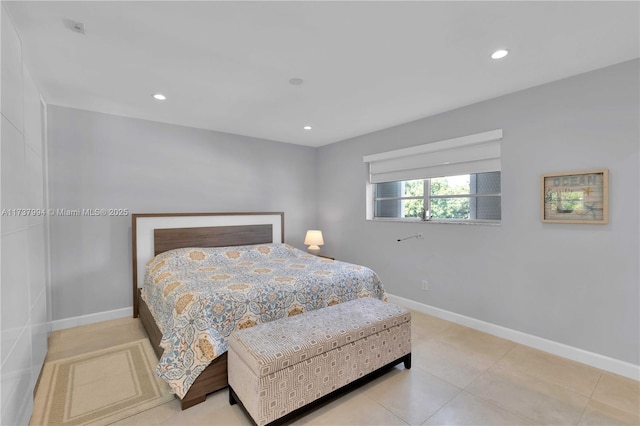 view of tiled bedroom